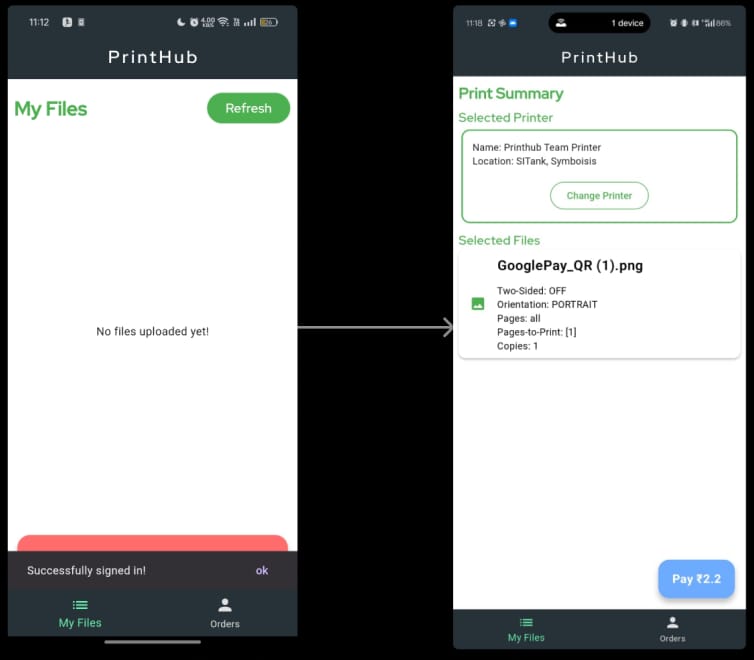 Payment Screen