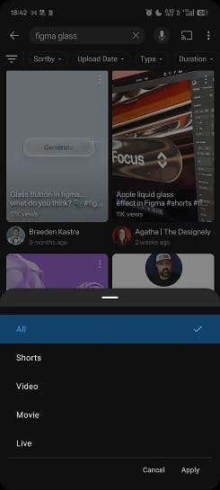 Filter Selection