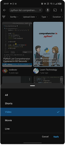 Applying Filters Step 3